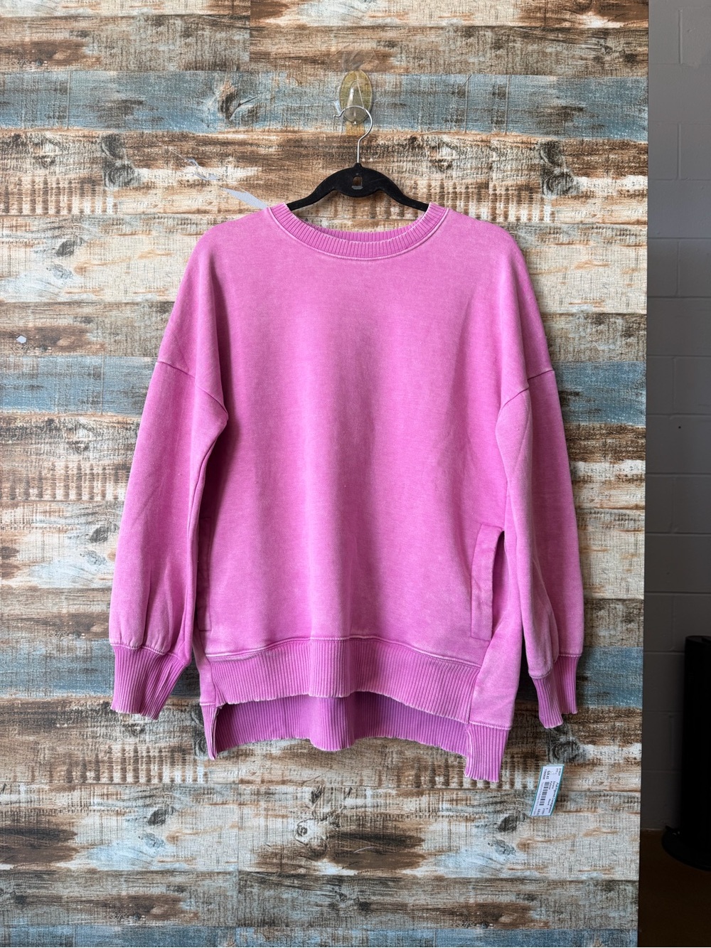 Zenana Cozy Pink Women's Crewneck Sweatshirt